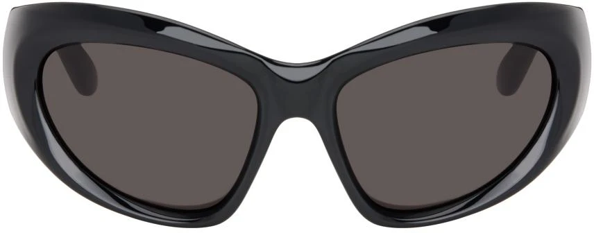 Balenciaga Black Wrap D-Frame Sunglasses 1