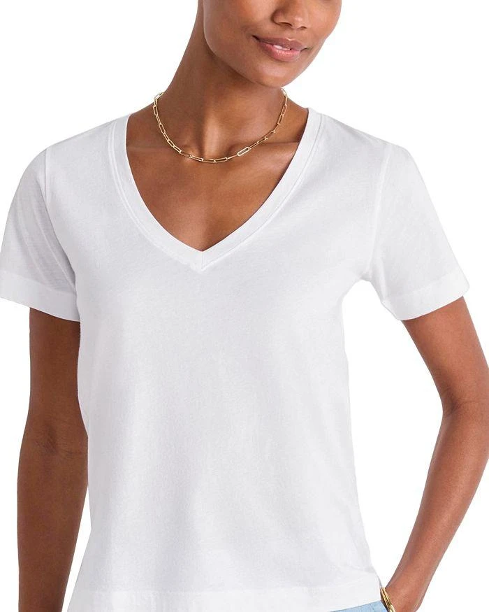 Vineyard Vines Striped V Neck Cotton Tee 6