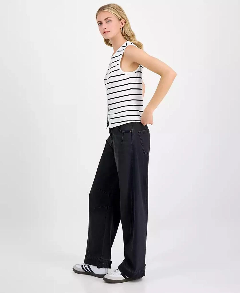 Madden Girl Juniors' Faux Button-Front Tank 4