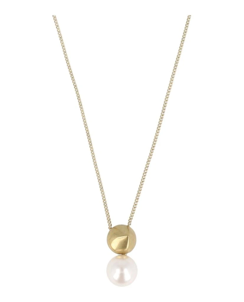 Salvatore Ferragamo Sculptural Pendant Faux Pearl Necklace 2