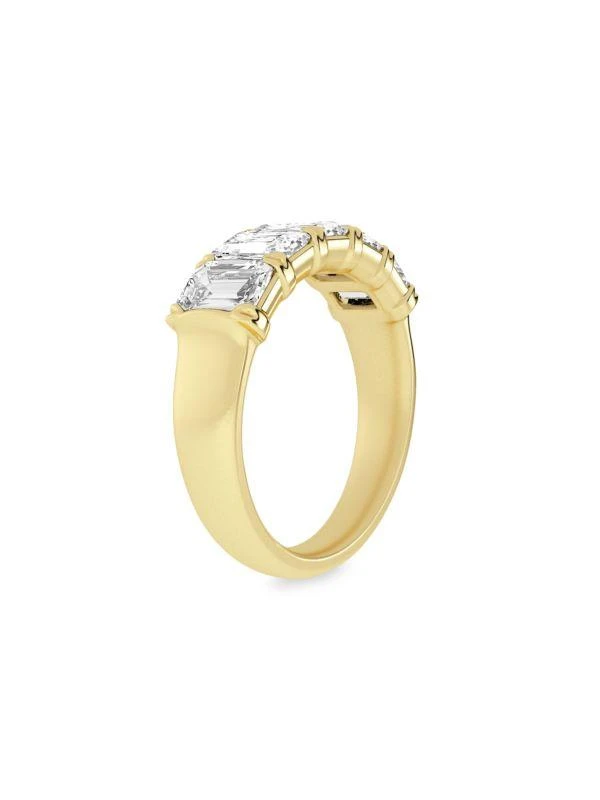 Saks Fifth Avenue Build Your Own Collection 14K Yellow Gold 
5 Lab Grown Emerald Diamond Anniversary Band 2