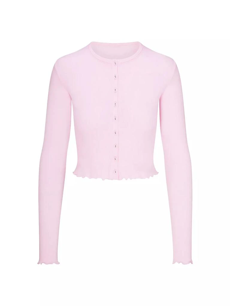 SKIMS Logo Pointelle Cardigan 1
