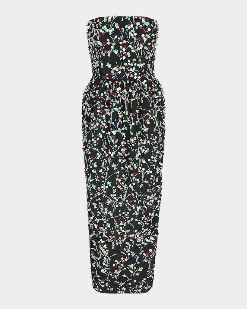 Bernadette Lena Sequin Embroidered Strapless Gown 1