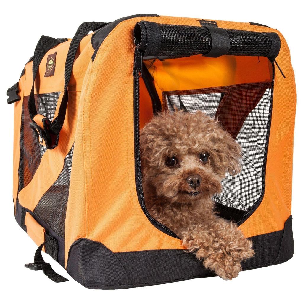 Pet Life Pet Life  '360° Vista View' Zippered Soft Folding Collapsible Durable Metal Framed Pet Dog Crate House Carrier