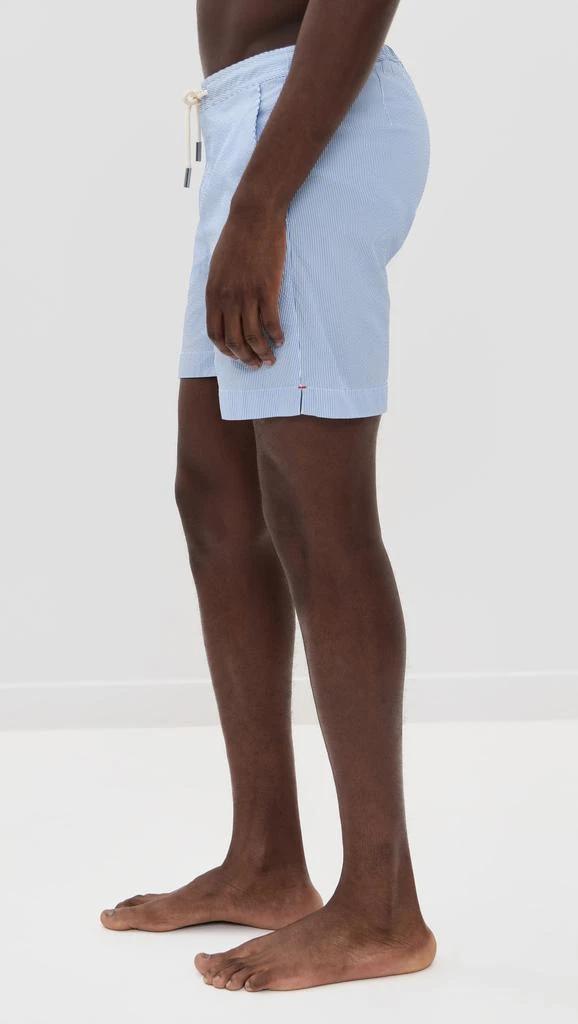 ORLEBAR BROWN Bulldog Drawcord Seersucker Stripe Swim Shorts  6.25" 3
