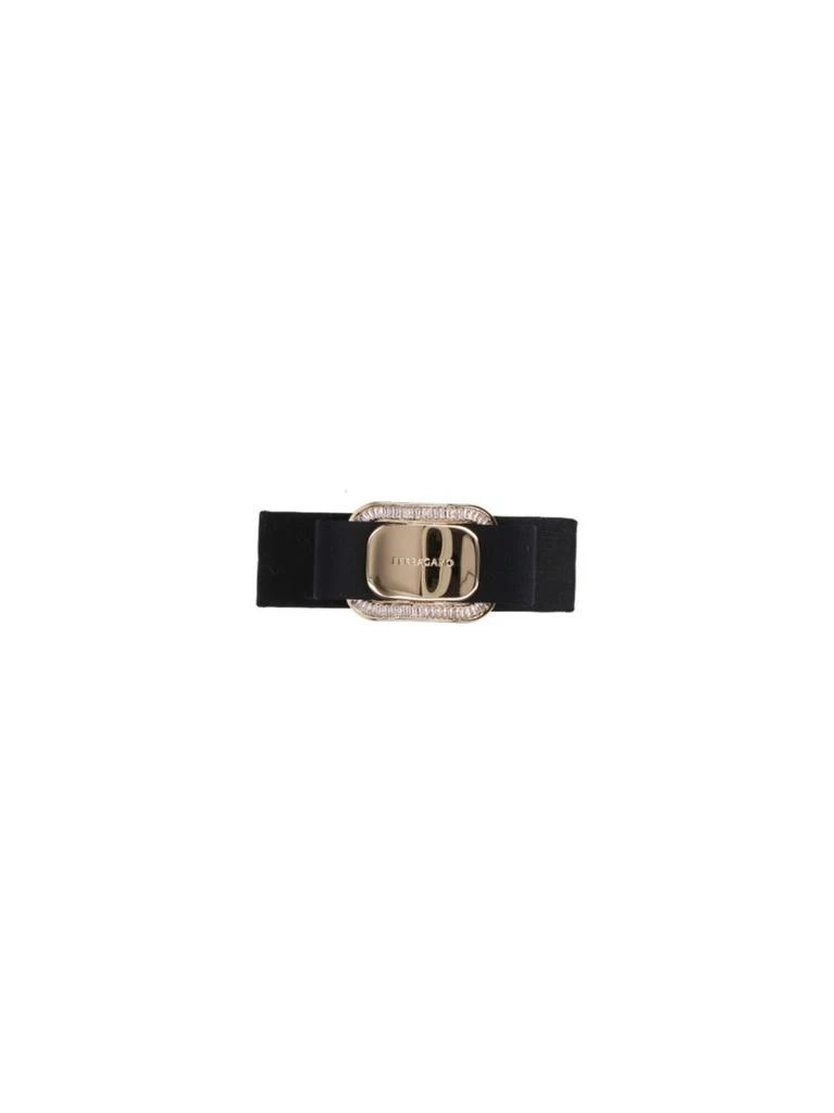 Salvatore Ferragamo "Vara" Grosgrain Hair Clip – Black