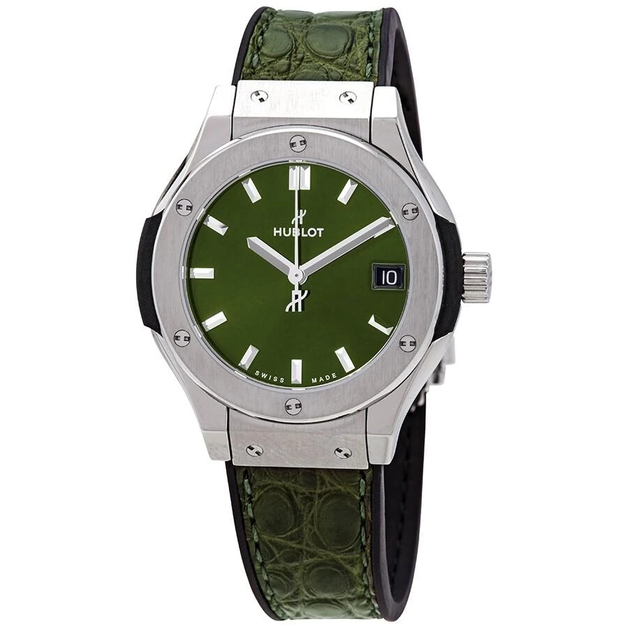 Hublot Classic Fusion Quartz Green Dial Ladies Watch 581.NX.8970.LR 1