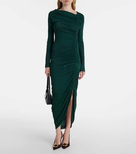 stripe jersey midi dress Boden Women's Tamsin Jersey Midi Dress in Green main image 0