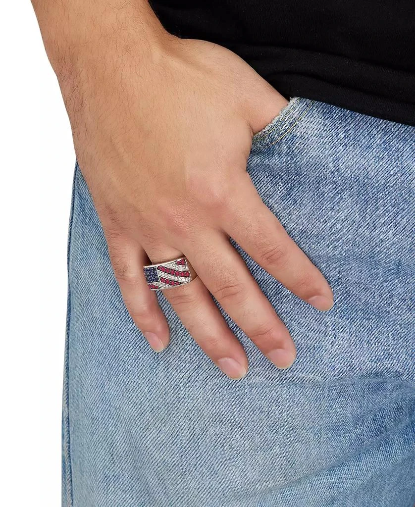 Grown With Love Lab Grown Multi-Gemstone (2 ct. t.w.) Flag Ring in Sterling Silver 2