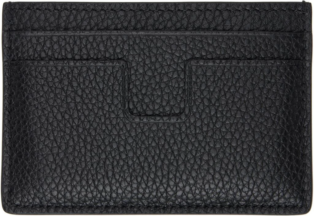 Tom Ford Black Grain Leather Classic Card Holder 2