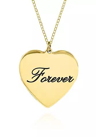 Belk & Co. Co. 10K Yellow Gold Forever Heart Pendant