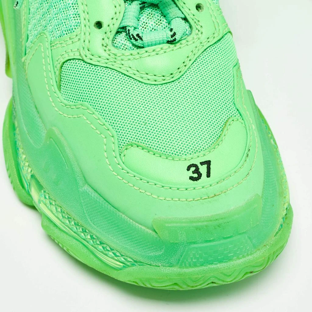 Balenciaga Balenciaga Green Mesh and Faux Leather Triple S Sneakers Size 37 9
