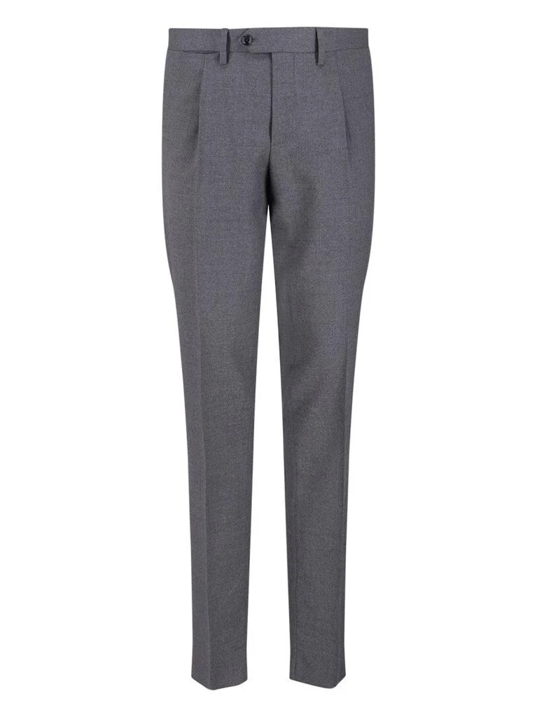 LARDINI Tailored Double-Breasted Suit With Decorative Flower Pin 6