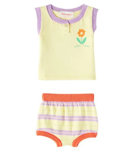BOBO CHOSES Baby Flower cotton top and bloomers set 1