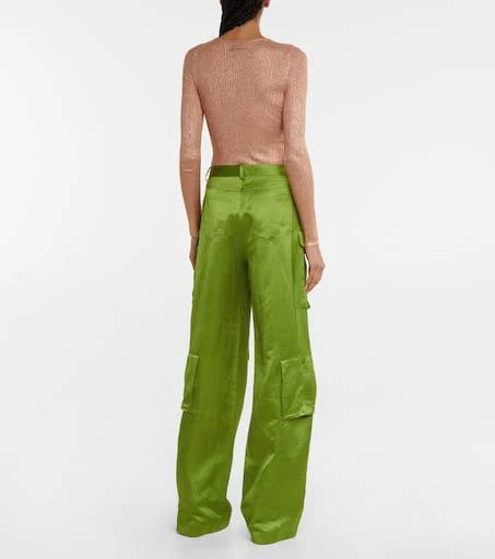 Tom Ford High-rise satin cargo pants 3