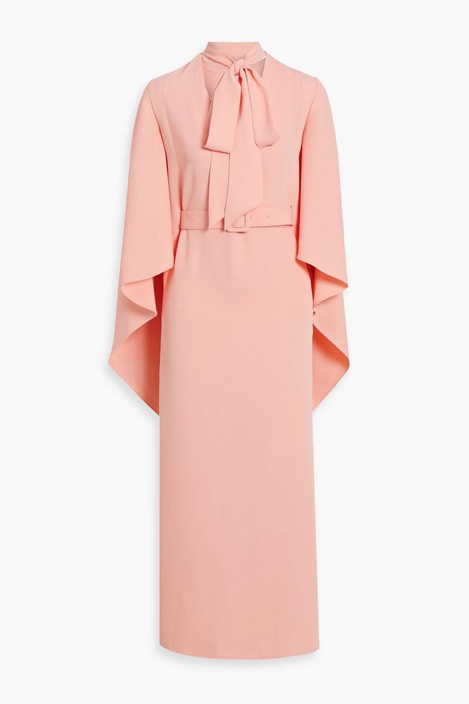 Huishan Zhang Salina cape-effect crepe maxi dress