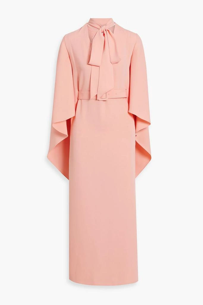 Huishan Zhang Salina cape-effect crepe maxi dress 1