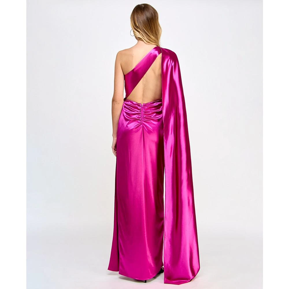 City Studios Juniors' One-Shoulder Flyaway Gown, Created for Macy's 2