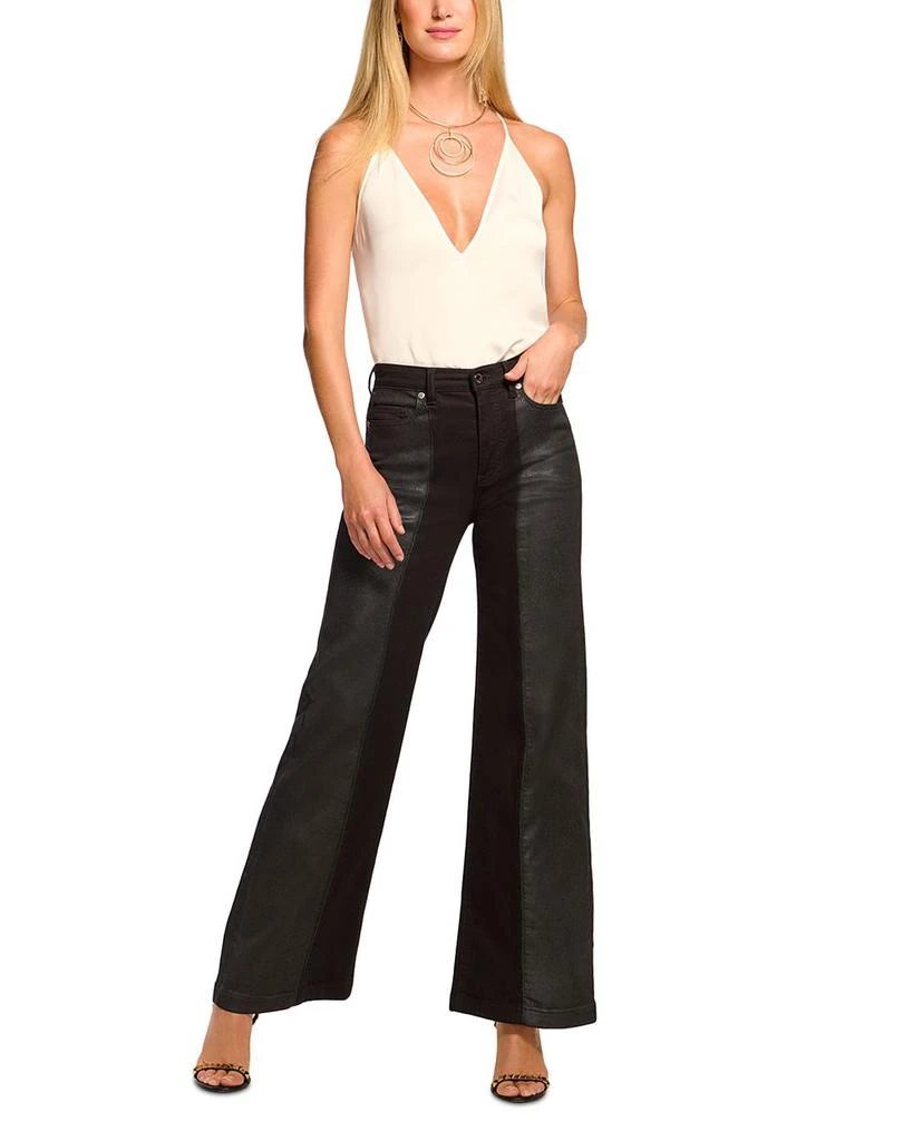 Ramy Brook Coated Vinnie Wide Leg Jeans in Black 2