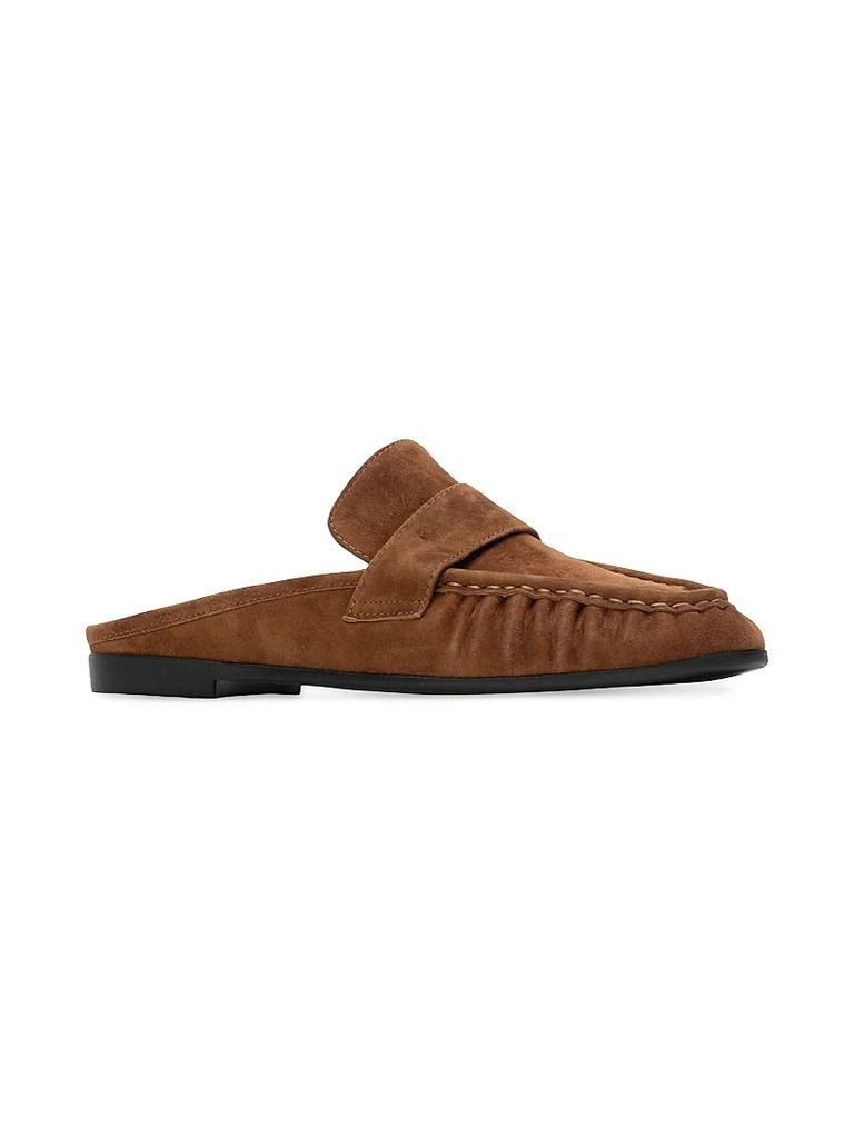 Black Suede Studio Gabby Loafer Mules 3