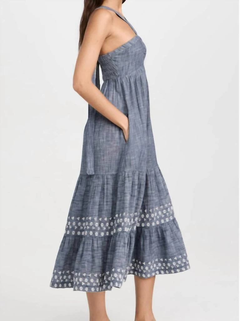 Cleobella Raphaela Midi Dress In Chambray 3