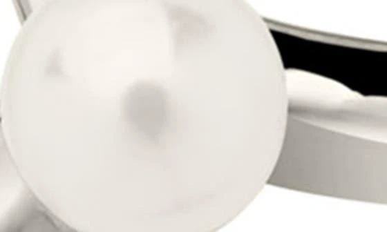 Sterling Forever Sterling Silver Triple 3.5mm Freshwater Pearl Cutout Ring 6