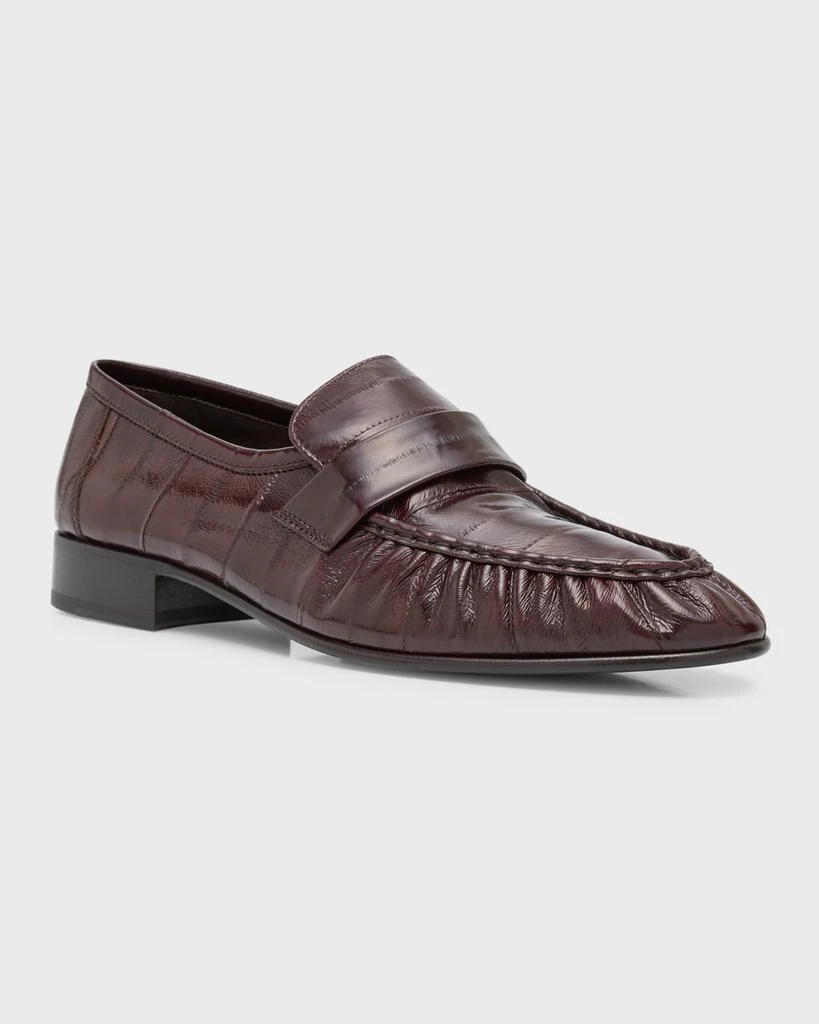 The Row Soft Leather Flat Loafers 3
