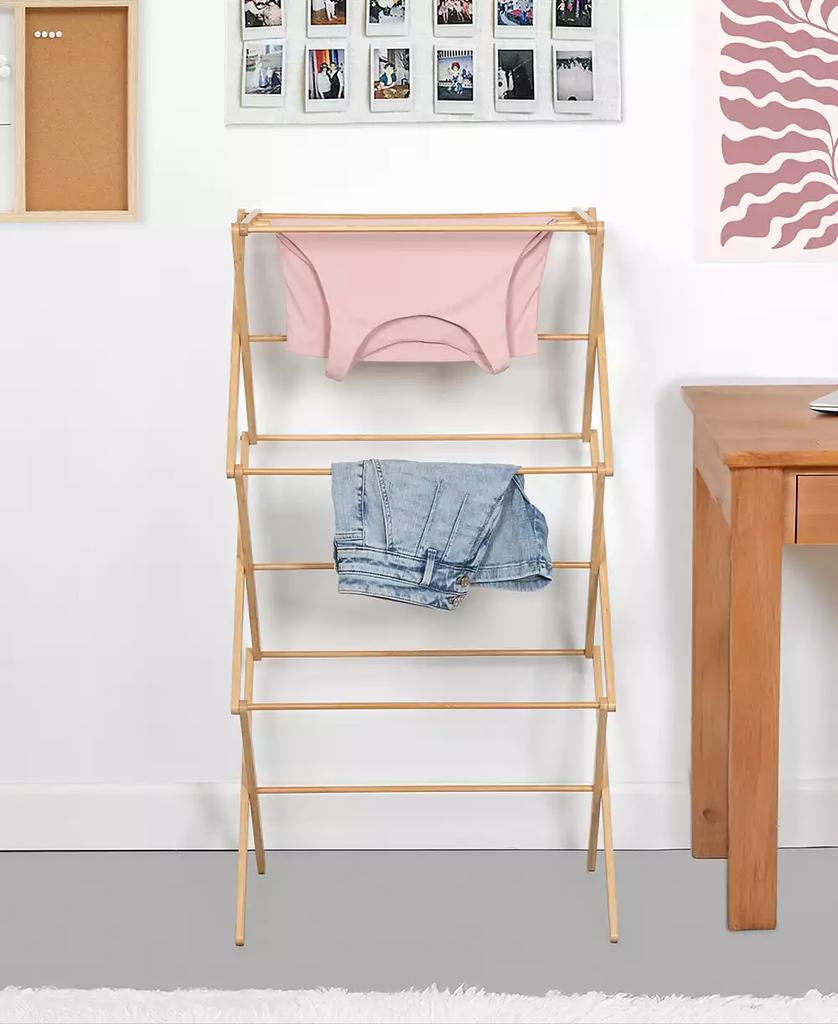 Honey Can Do Compact and Collapsible Bamboo Clothes Drying Rack