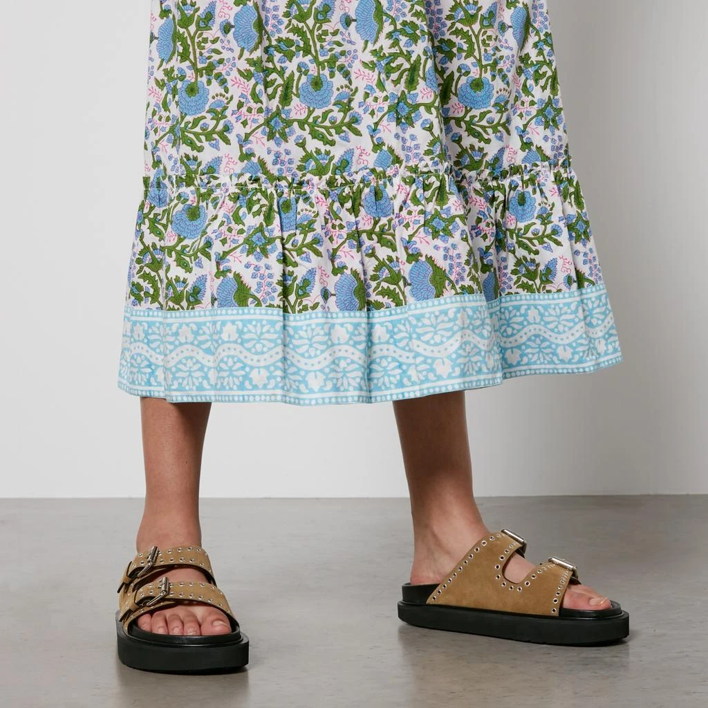 SZ Blockprints Divya Floral-Print Cotton-Poplin Dress 3
