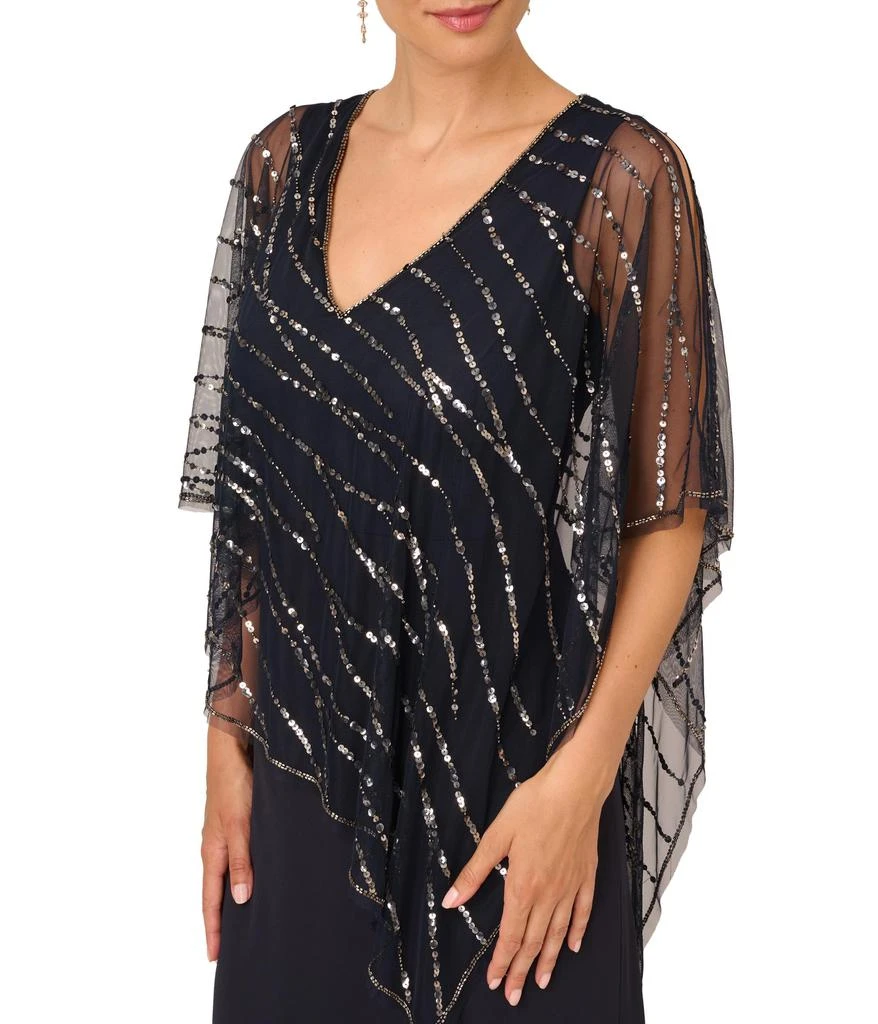 Adrianna Papell Beaded Popover Midi Dress 3