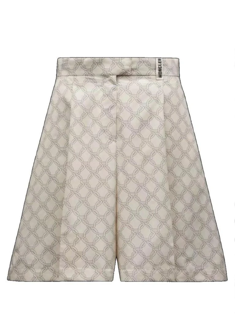 NA Beige Short pants with monogram print 1