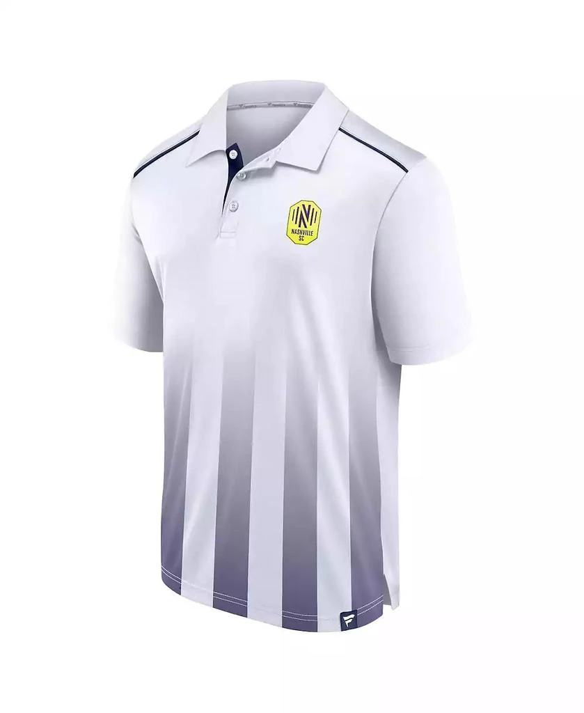 Fanatics Men's White Nashville SC Line Up Fade Polo Shirt 2