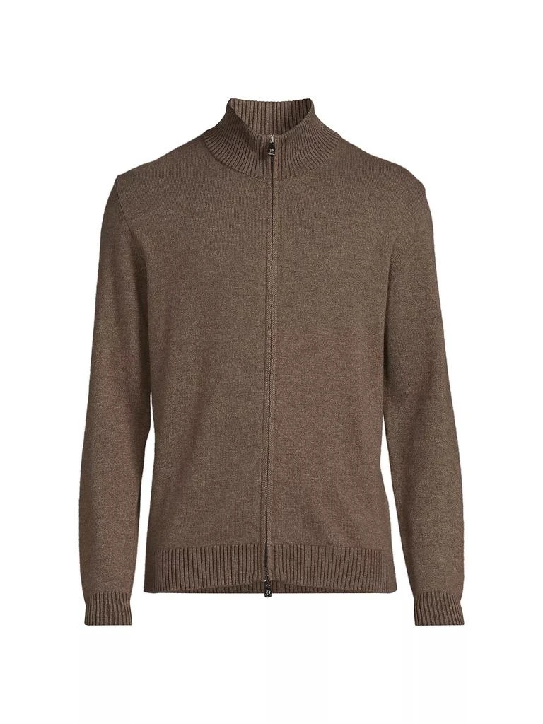 Corneliani Wool Zip-Front Cardigan 1
