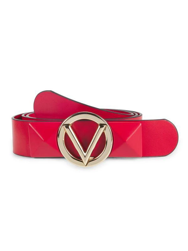Mario Valentino Mati Logo Leather Belt Belts Free Shipping
