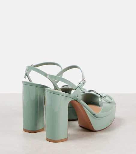 Valentino VLogo Signature patent leather platform sandals 2