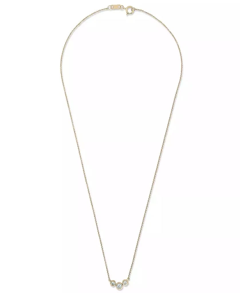 Wrapped Diamond Triple Bezel 17" Pendant Necklace (1/4 ct. t.w.) in 10k Gold, Created for Macy's 3