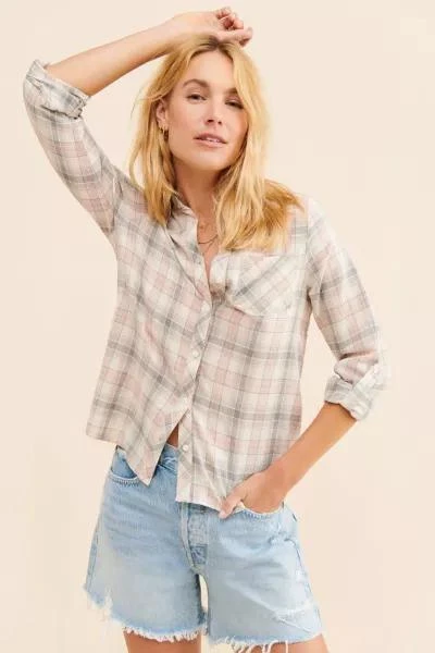 Dress Forum Dress Forum Plaid Buttondown Top 1