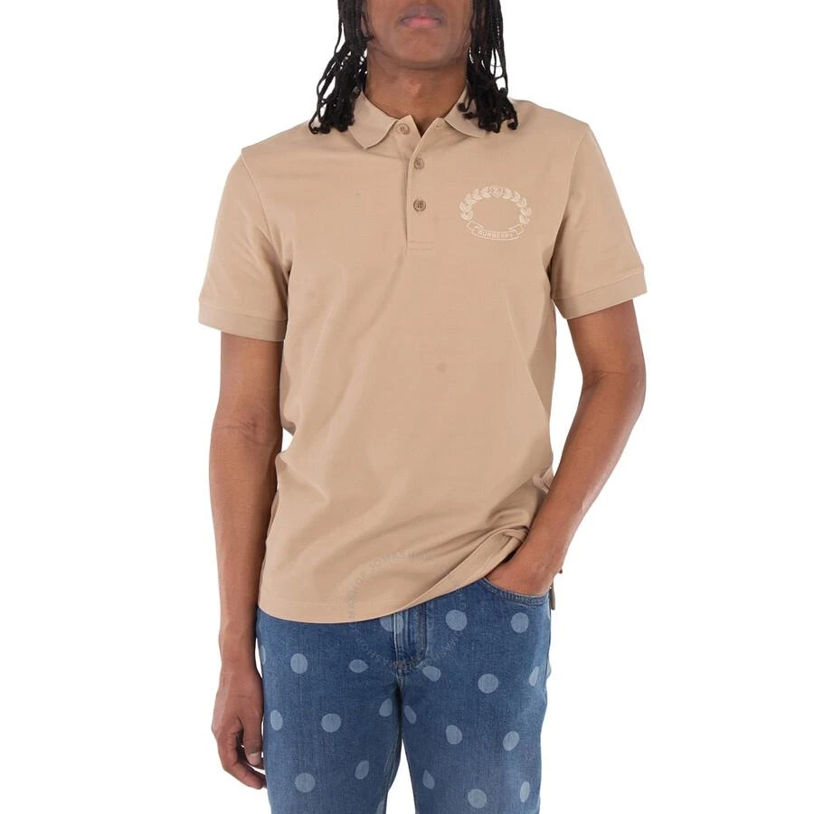 Burberry Burberry Soft Fawn Walworth Crest Polo Shirt, Size Small 2