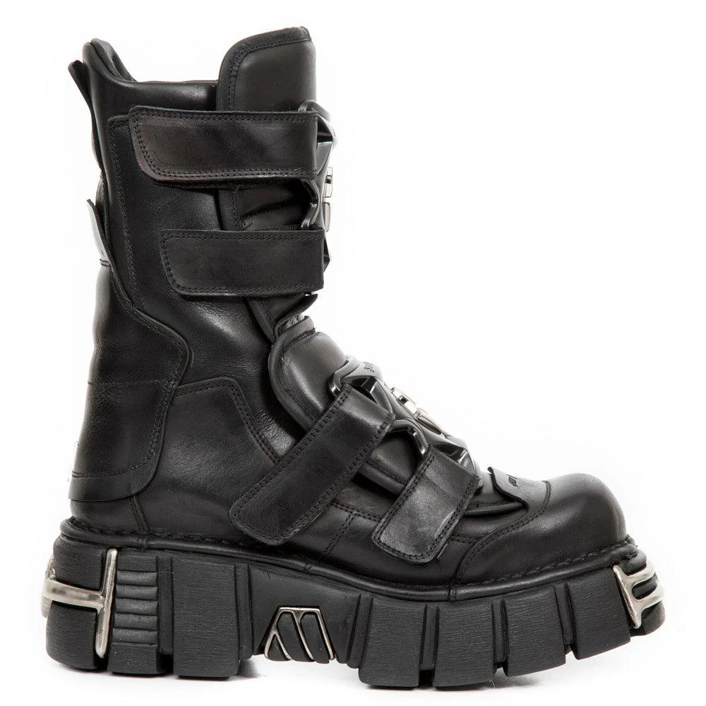 NewRock M-422-S1 Metallic Platform Boots 1