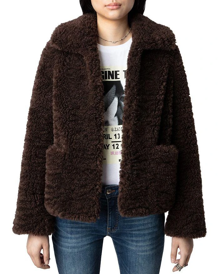 ZADIG & VOLTAIRE Fred Faux Fur Coat 1