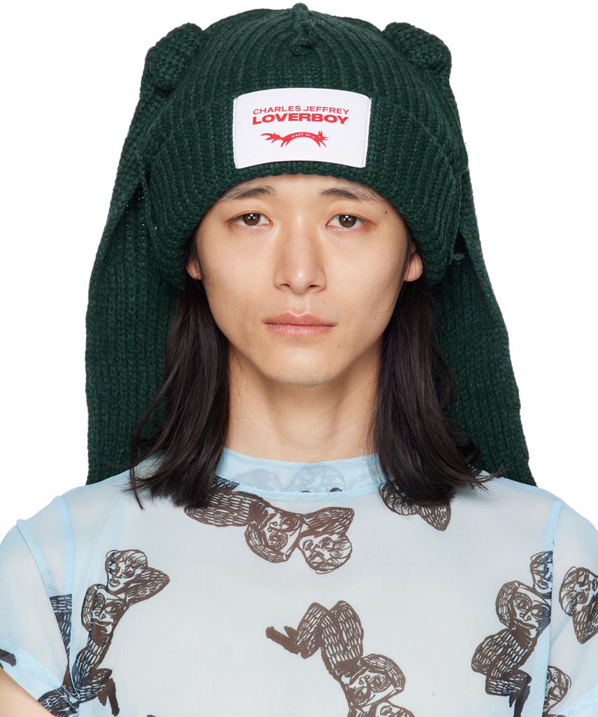 帽子 Loverboy CHUNKY EARS BEANIE SCARF Charles Jeffrey LOVERBOY Black Chunky Ears Beanie Charles