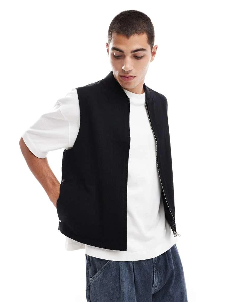 ASOS ASOS DESIGN gilet in black 1