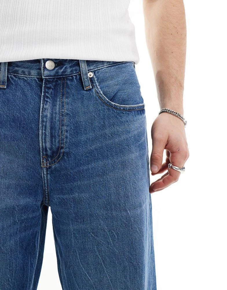 Calvin Klein Calvin Klein Jeans loose straight jeans in dark wash 4
