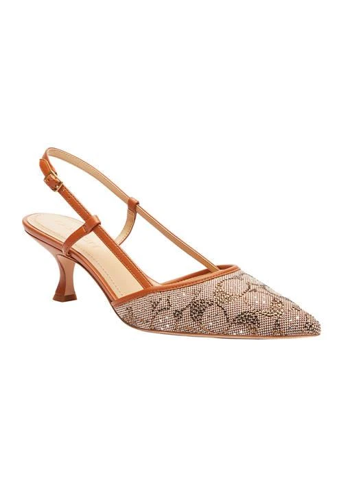 Coach Rosie Crystal Signature Jacquard Slingback Heels 1