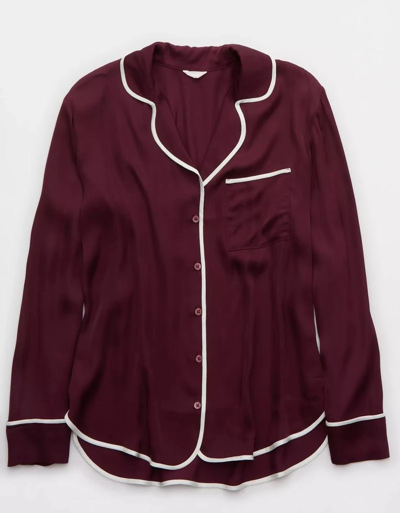 Aerie Aerie Off-Duty Satin Piping Shirt 4