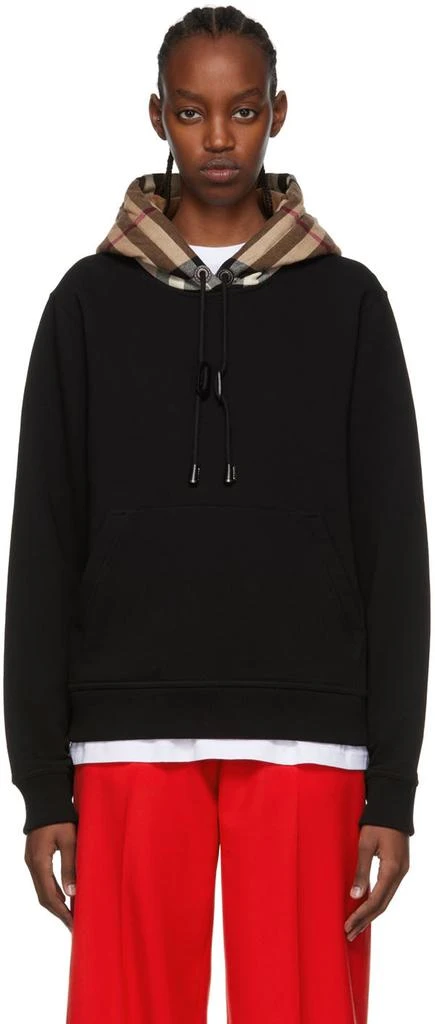 Burberry Black Cotton Hoodie 1