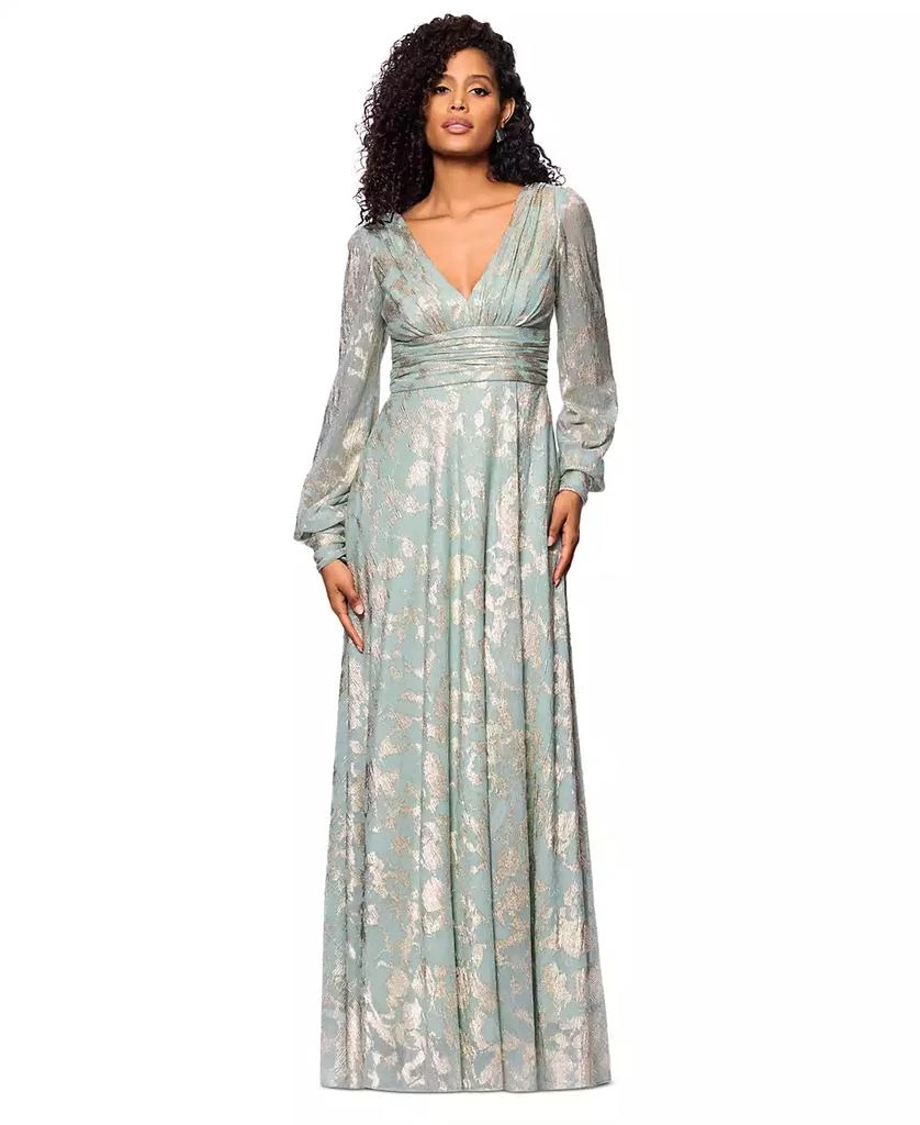 gray long dress with sleeves Bebe Women's Long Sleeve V-Neck Midi Sweater Dress, Size Medium in Gray Viscose