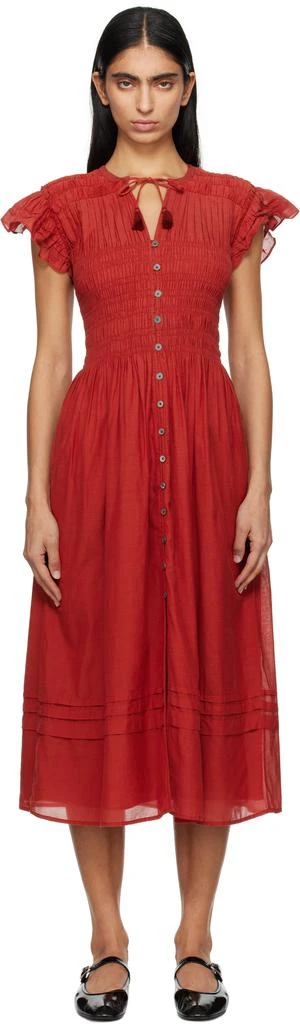 SEA NY Red Nomi S/S Midi Dress 1