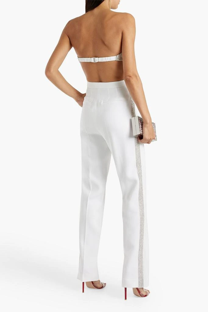 Michael Kors Crystal-embellished crepe straight-leg pants 3