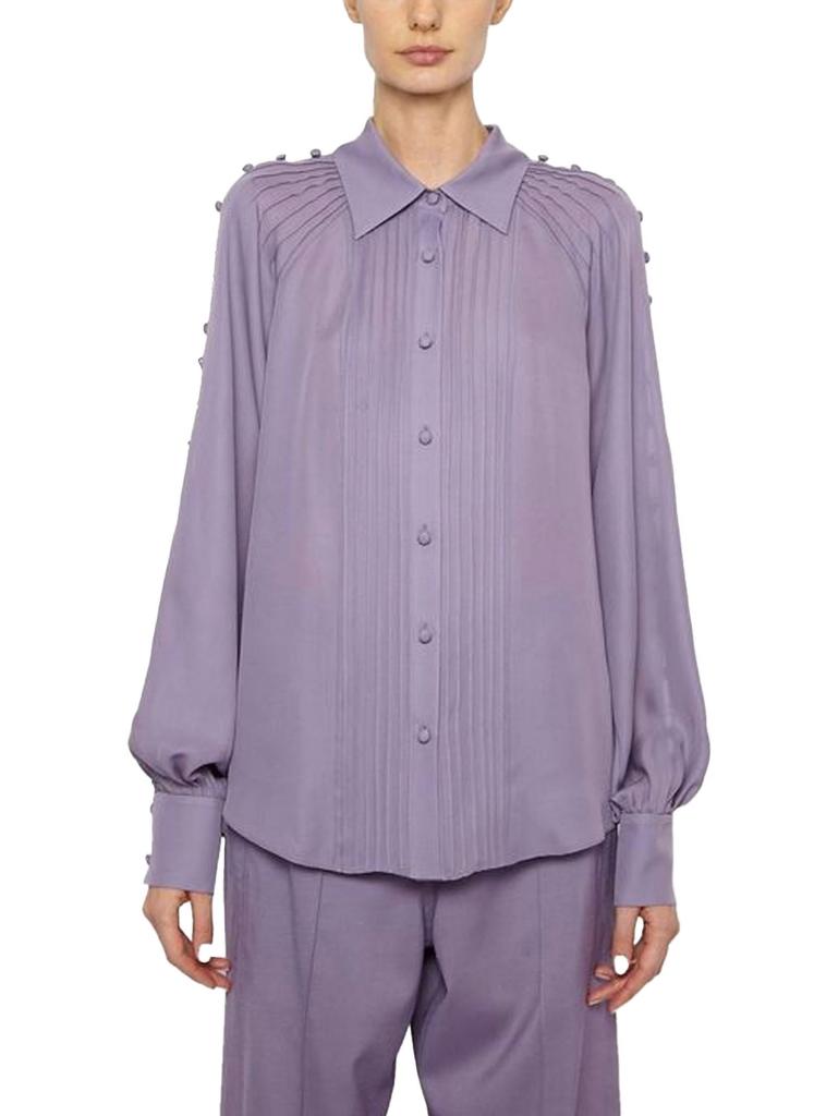 PRABAL GURUNG Prabal Gurung - Button Down Pintuck Poet Sleeve Blouse